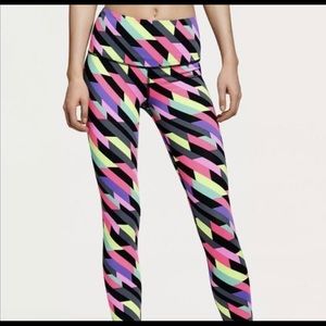 Victorias secret knockout leggings reflective, multicolor neon